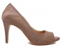 z(Sold out, custom made is available)Courtney Taupe Suede Working Shoes (Ready Stock)