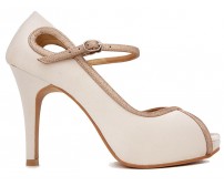 Gracie Ivory White Satin  Wedding Shoes