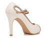 Gracie Ivory White Satin  Wedding Shoes