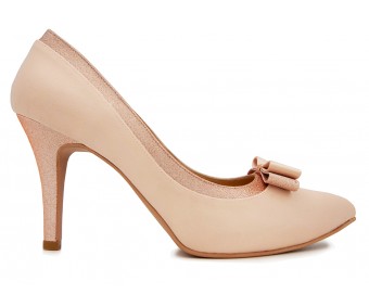 Lola Beige Satin Wedding Shoes