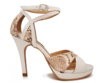 Liliana White Leather Sandals