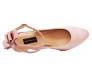 Ellen Nude Pink Satin Back Bow Wedding Shoes