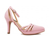 Eunice Pink Satin Wedding Sandals