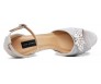 Caneley Silver Glitter With Chiffon Buckle Wedding Shoes