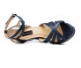 Madeleine Navy Blue PU Dinner Sandals