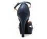 Madeleine Navy Blue PU Dinner Sandals