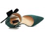 Ella Green Suede With Bow Contrast Dinner Shoes