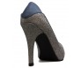 Violette Gun Metal Glitter  Dinner Shoes