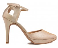 Ulrica Gold and Champagne Wedding Sandals