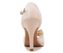 Janelle White Lace And Light Beige Satin Wedding Sandals