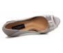 Colette Grey Satin Contrast Wedding Shoes