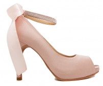 * Danielle Nude Pink Satin Wedding Shoes(Ready Stock)