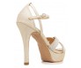 Rosalie Gold Glitter With Diamante Sandals