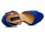 Marine Blue Satin Silk Sandals