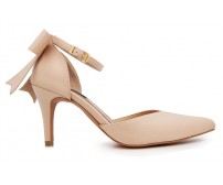 Sabella Champagne Satin  Wedding Shoes