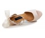 Noel Light Beige Satin With White Lace With Lace Ribbon Strap Wedding Shoes