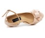 Becca Champagne Satin Bow Wedding Shoes