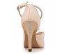 Becca Champagne Satin Bow Wedding Shoes