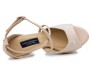 Carey Champagne Satin With Lace Wedding Shoes