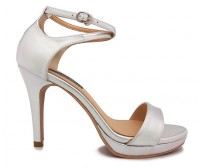 Doris Silver Metallic PU Wedding Sandals