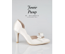 * Pre-order Jamie Ivory White Satin Wedding Shoes(Ready)