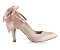 Arlenne Nude Pink Satin Wedding Shoes(Ready Stock)