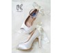 Danielle Ivory White Satin Wedding Shoes