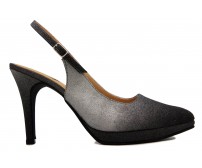 Patricia Black And Silver Gradient PU Dinner Shoes