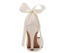 Audrey Ivory White Satin Chiffon Buckle Wedding Shoes