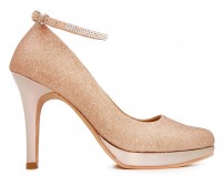 Tiffany Rose Gold Glitter Wedding Shoes