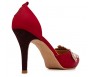 Kyla Wine Red Silk With Applique Dinner Shoes