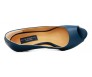 Cirila Navy Blue Leather  Heels (Ready Stock)
