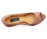z Cirila Coffee Brown Leather  Heels (Ready Stock)