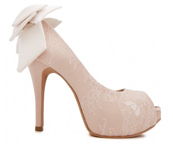 Alayna Nude Pink With Lace Wedding Shoes