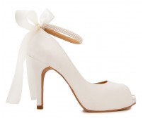 Ivy Ivory White Satin Wedding Shoes