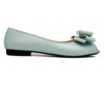 Eleanor Tiffany Blue Glitter Flats