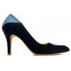 Collin Navy Blue PU With Sky Blue PU Contrast Shoes