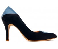 Collin Navy Blue PU With Sky Blue PU Contrast Shoes