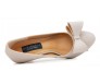 Bella Light Grey PU With Bow Casual Shoes