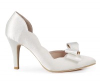 * Pre-order Jamie Ivory White Satin Wedding Shoes(Ready)