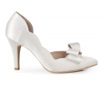 Jamie Ivory White Satin Wedding Shoes