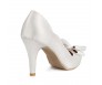* Pre-order Jamie Ivory White Satin Wedding Shoes(Ready)