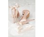 Danielle Nude pink Satin Back Bow Wedding Shoes