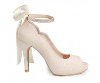 * Freya Champagne Glitter Wedding Shoes (Ready Stock)