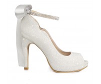 * Freya Silver Glitter Wedding Shoes (Ready Stock)