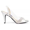 * Pre-order Priscilla Ivory White Satin With Diamante Wedding Sandal (Ready)