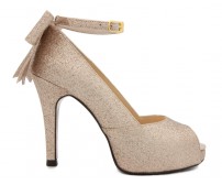 Dayna Glitter Gold Dinner Shoes