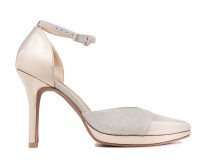 Eloise Silver Glitter Contrast Dinner Shoes 