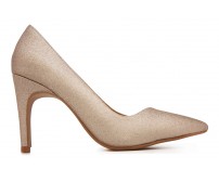 Rachel Rose Gold Glitter Dinner Shoes