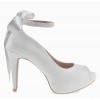 z(Sold out, custom made is available) Freya Silver Glitter Wedding Shoes (Ready Stock)